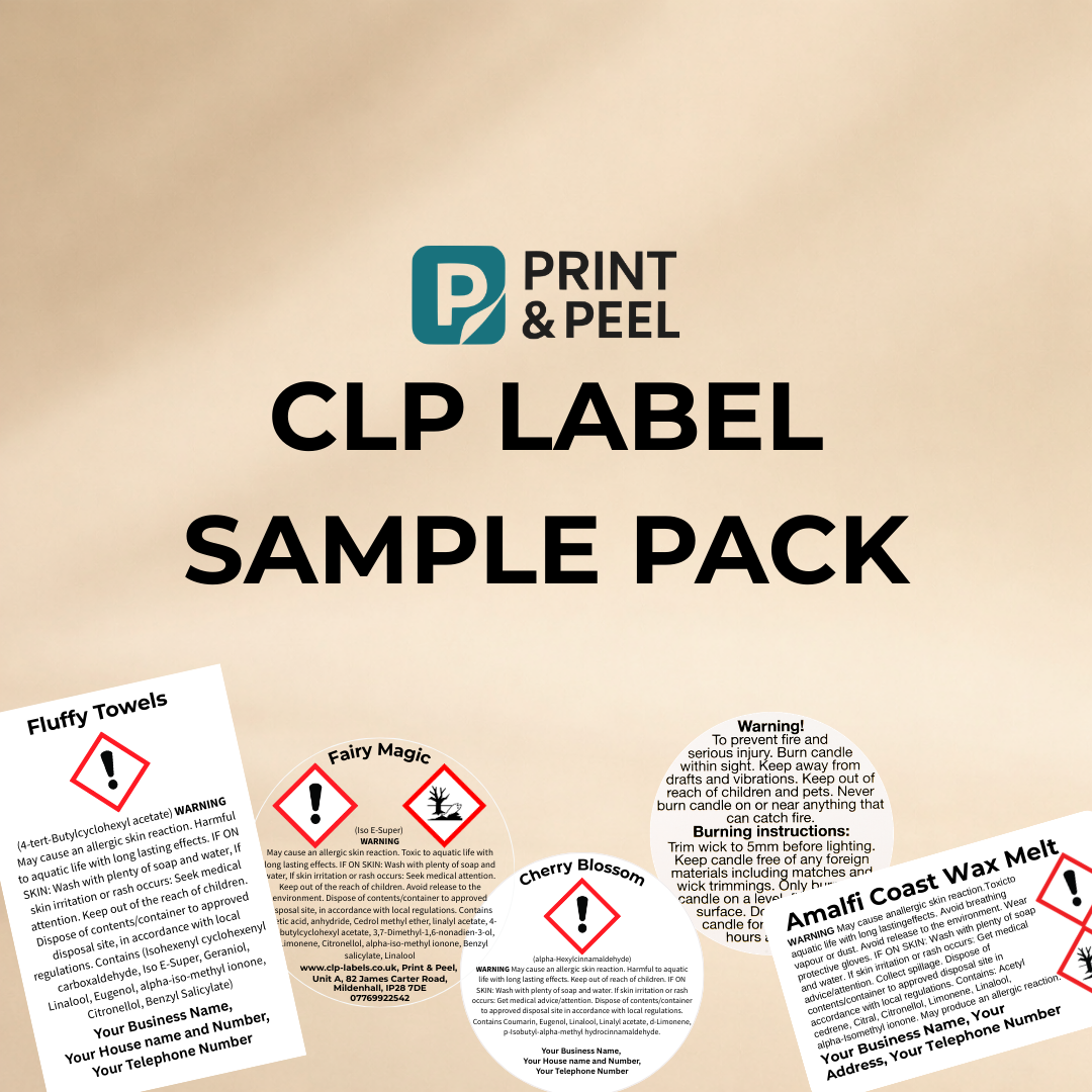 CLP Label Sample Pack for Candles and Wax Melts